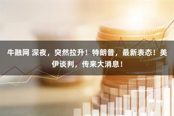 牛融网 深夜，突然拉升！特朗普，最新表态！美伊谈判，传来大消息！
